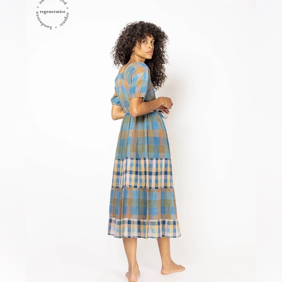 Ace & Jig Blue and Tan Plaid Dress - Picture 7 of 8